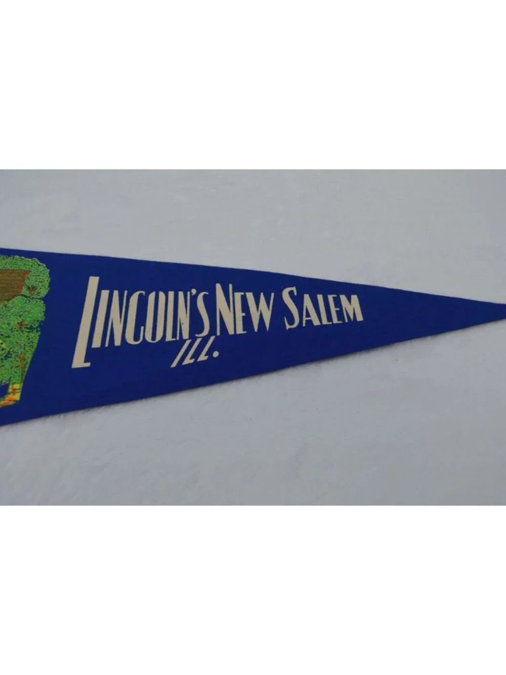 Vintage Lincoln's New Salem, Illinois pennant